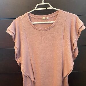 Pink Sleeveless Top with Ruffle